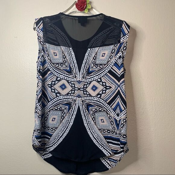 MOSSIMO Aztec sleeveless Blue/Black/Cream Top - Picture 9 of 9
